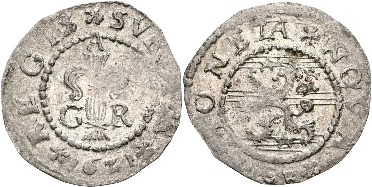 GUSTAV II ADOLF (1611-1632). Öre 1621