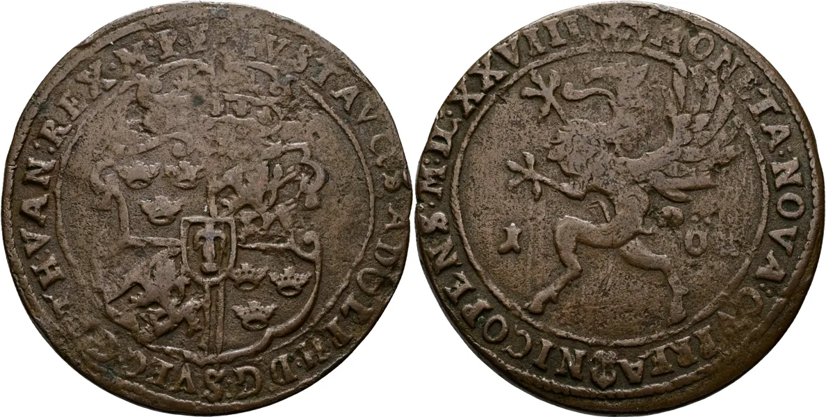 GUSTAV II ADOLF (1611-1632). Öre 1628