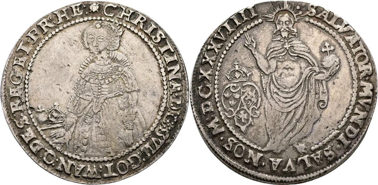 KRISTINA (1632-1654). Riksdaler 1639