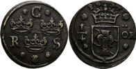 KRISTINA (1632-1654). 1/4 öre 1634