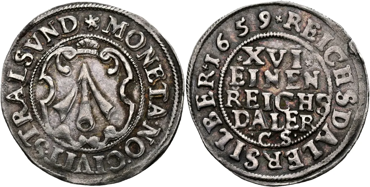 KARL X GUSTAV (1654-1660). 1/16 taler 1659