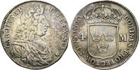 KARL XI (1660-1697). 4 mark 1690
