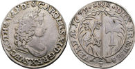 KARL XI (1660-1697). 2/3 taler 1675