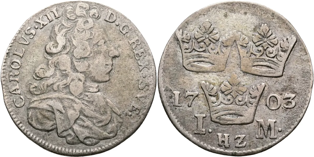 KARL XII (1697-1718). Mark 1703