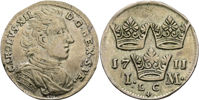 KARL XII (1697-1718). Mark 1711