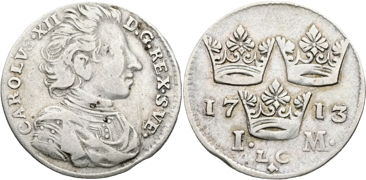 KARL XII (1697-1718). Mark 1713