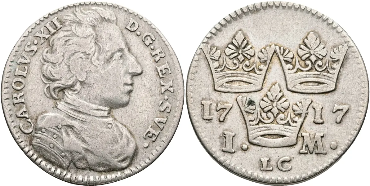 KARL XII (1697-1718). Mark 1717