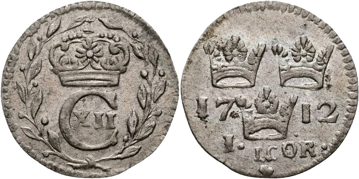KARL XII (1697-1718). Öre 1712
