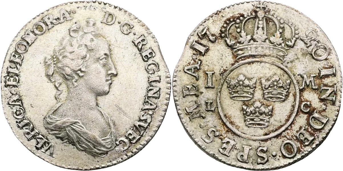 ULRIKA ELEONORA (1718-1720). Mark 1720