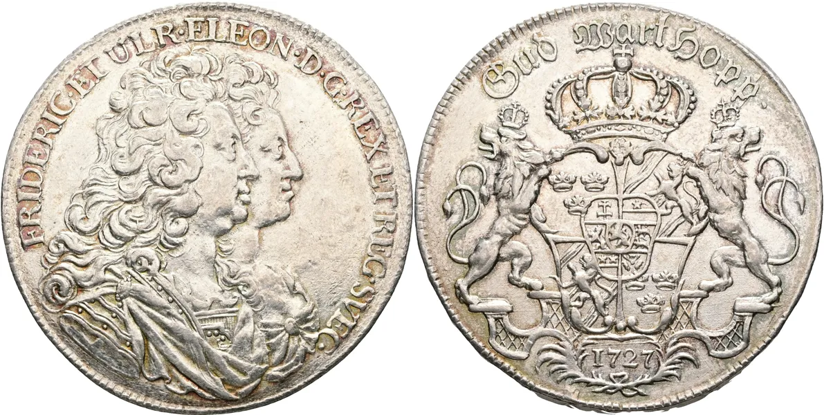FREDRIK (1720-1751). Riksdaler 1727
