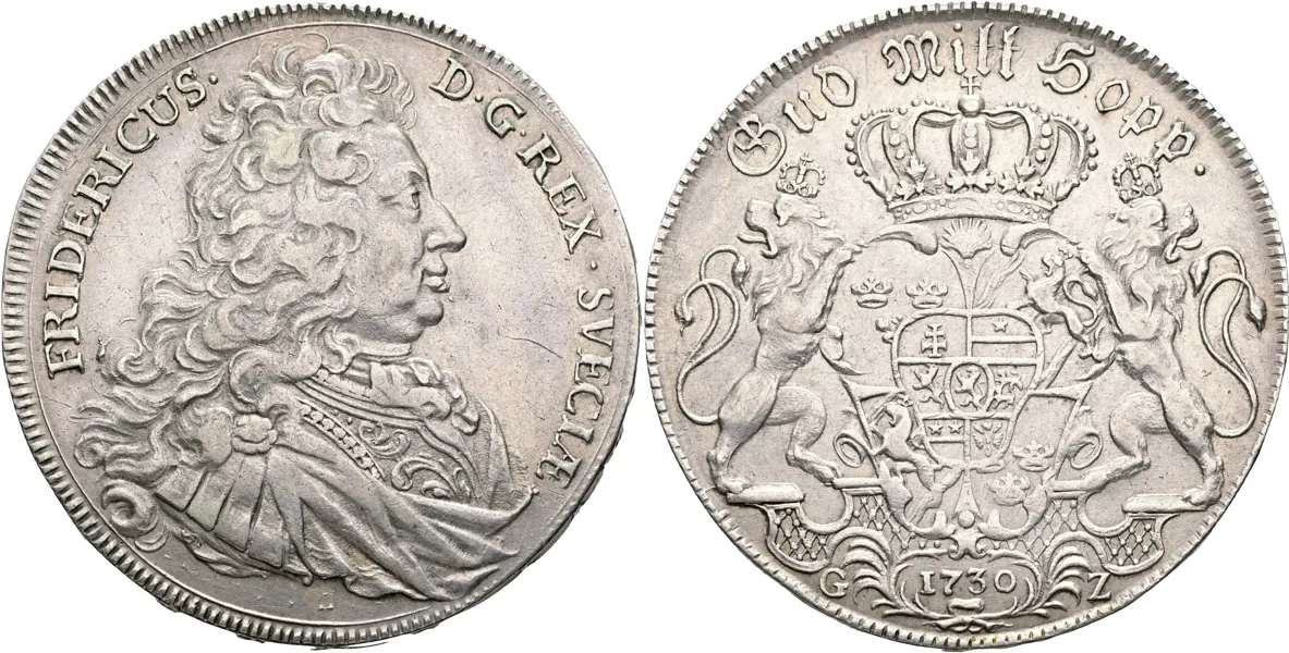 FREDRIK (1720-1751). Riksdaler 1730