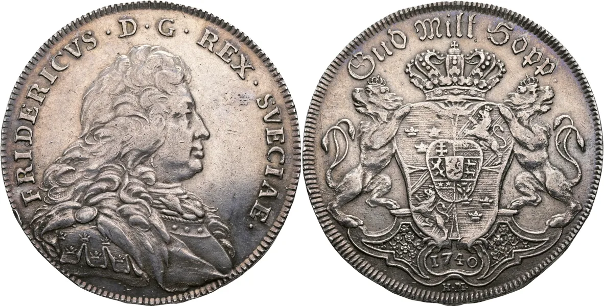 FREDRIK (1720-1751). Riksdaler 1740