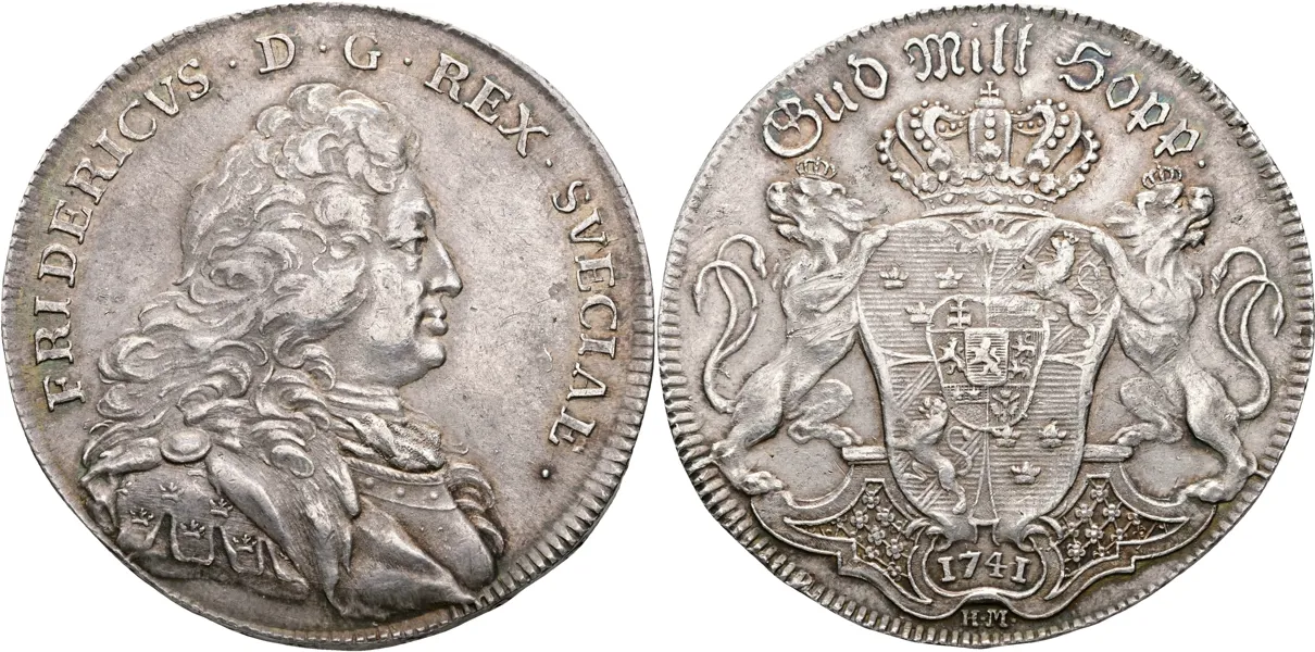 FREDRIK (1720-1751). Riksdaler 1741