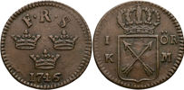FREDRIK (1720-1751). Öre KM 1746