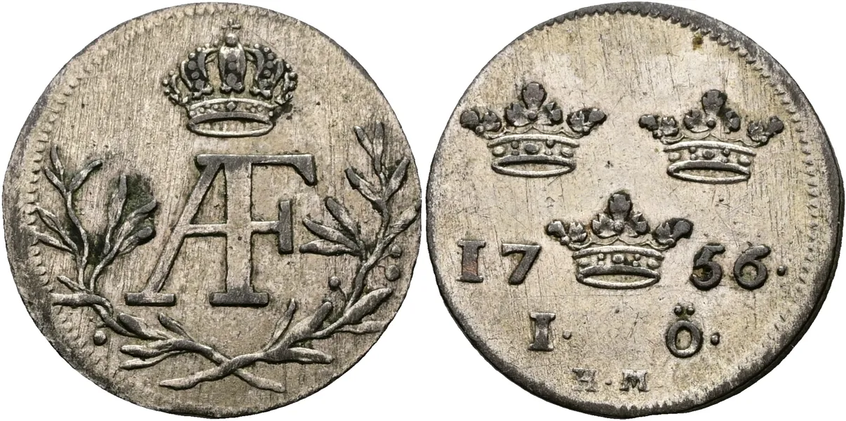 ADOLF FREDRIK (1751-1771). Öre 1756