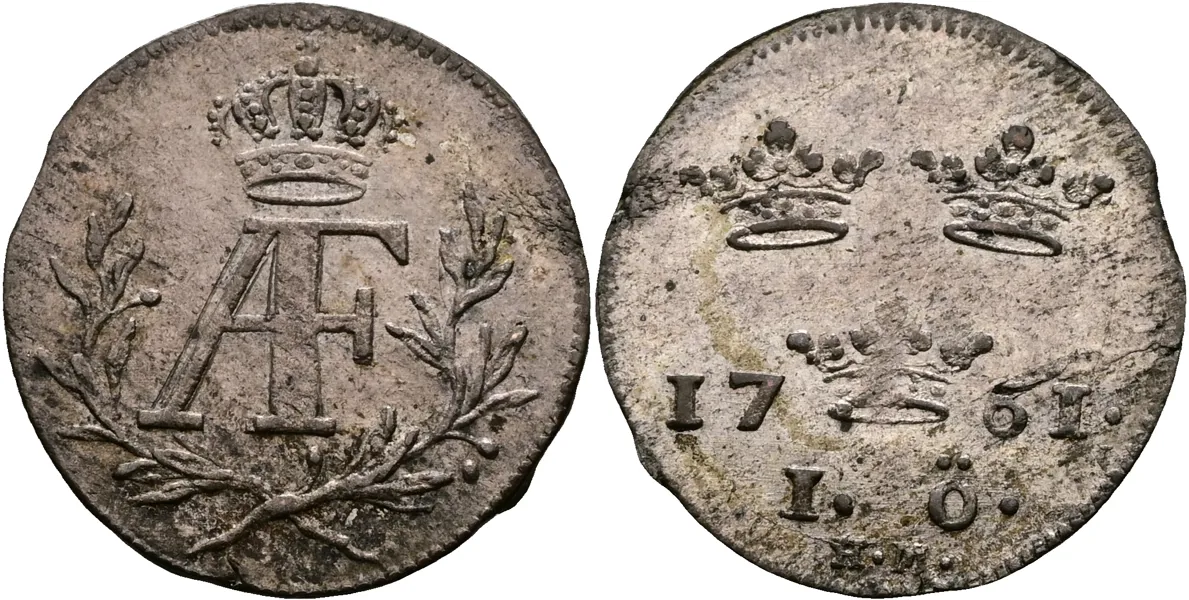 ADOLF FREDRIK (1751-1771). Öre 1761