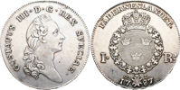 GUSTAV III (1771-1792). Riksdaler 1787
