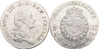 GUSTAV III (1771-1792). 1/3 riksdaler 1777
