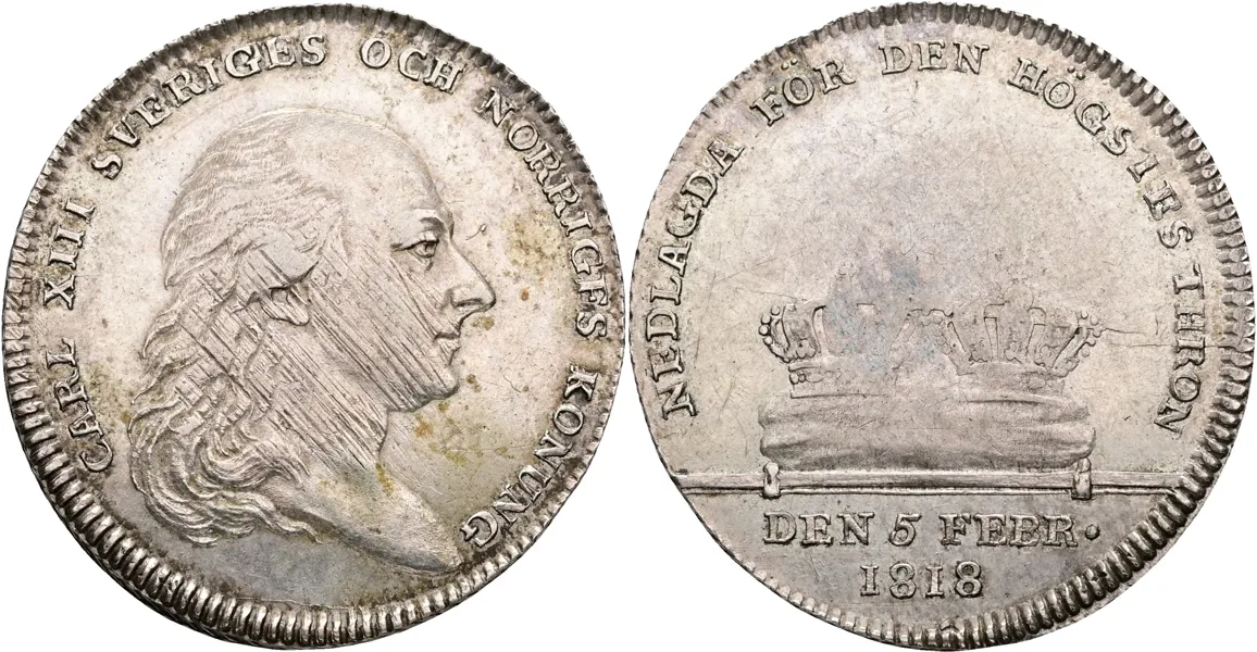 KARL XIII (1809-1818). Kastmynt