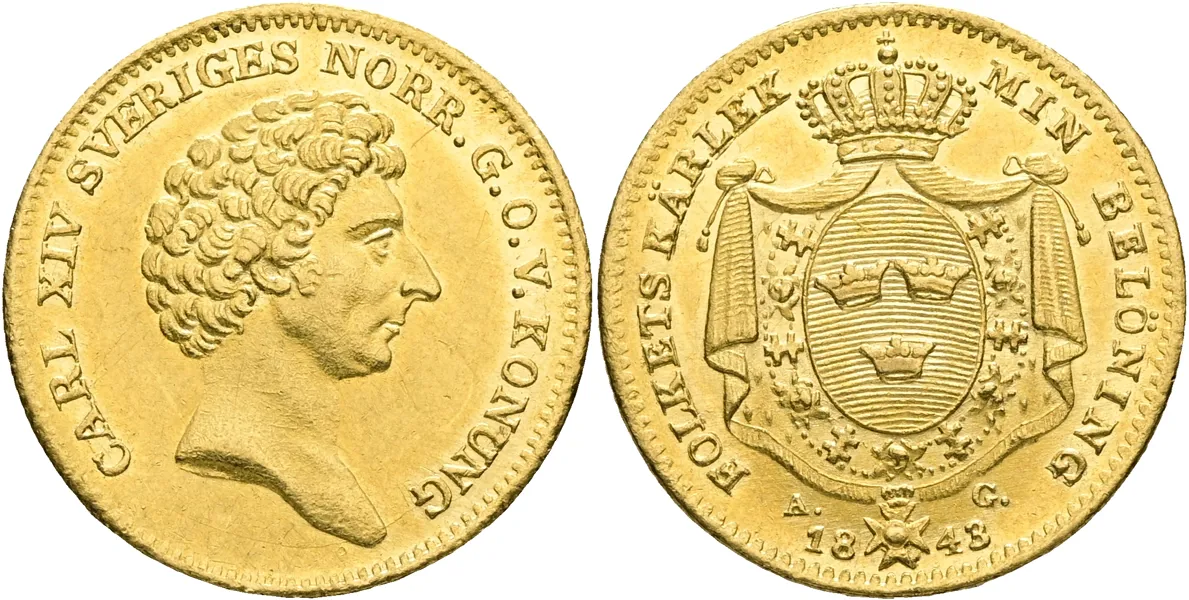 KARL XIV JOHAN (1818-1844). Dukat 1843