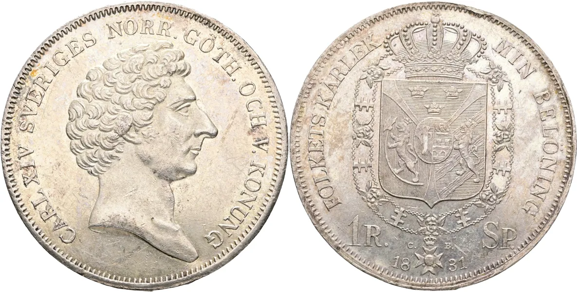 KARL XIV JOHAN (1818-1844). Riksdaler specie 1831