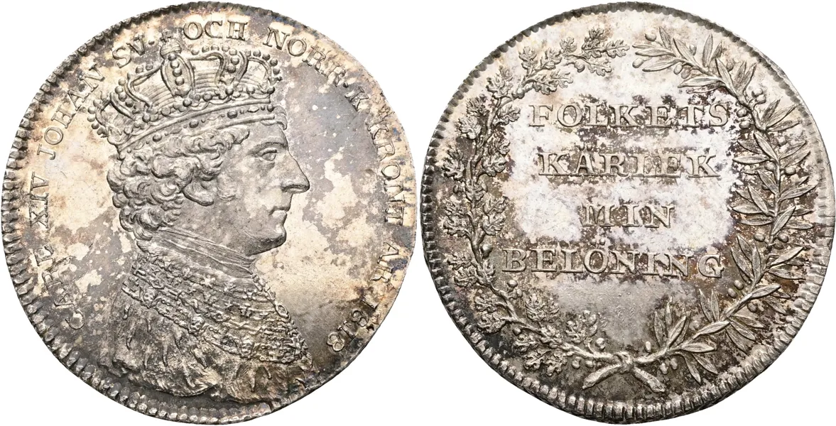 KARL XIV JOHAN (1818-1844). Kastmynt