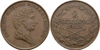 KARL XIV JOHAN (1818-1844). 2 skilling banco 1843