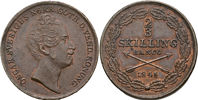 OSKAR I (1844-1859). 2/3 skilling banco 1845
