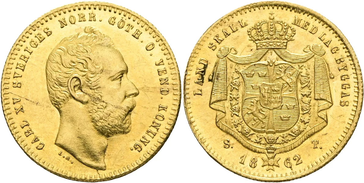 KARL XV (1859-1872). Dukat 1862