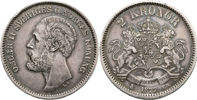 OSKAR II (1872-1907). 2 kronor 1877
