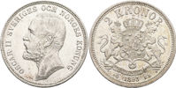 OSKAR II (1872-1907). 2 kronor 1893
