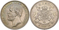 OSKAR II (1872-1907). 2 kronor 1898
