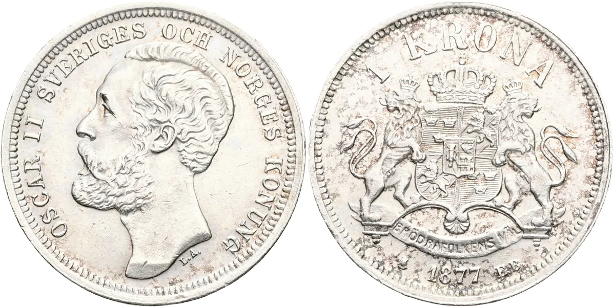 OSKAR II (1872-1907). Krona 1877