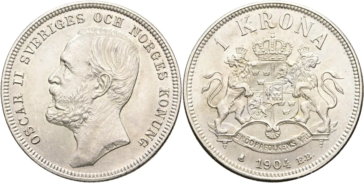 OSKAR II (1872-1907). Krona 1904